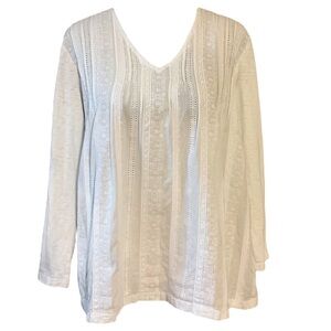 6397 White Eyelet Top Size XS